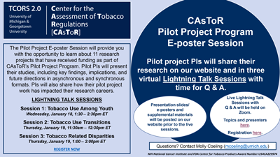 Flyer for CAsToR Pilot Project Program Lightning Talk Sessions