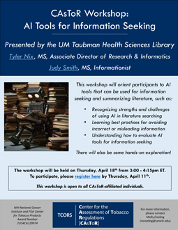 Flyer for CAsToR Workshop: AI Tools for Information Seeking