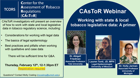 Flyer for Working with state & local tobacco legislative data: A primer