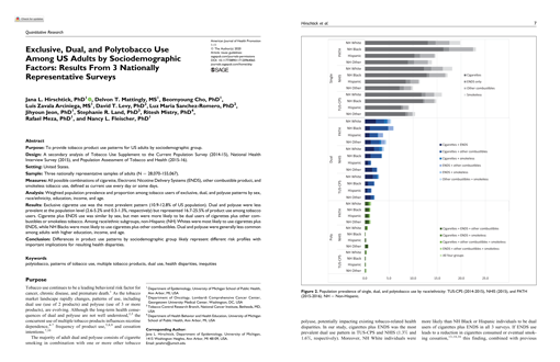 Exclusive, Dual, and Polytobacco Use
Among US Adults by Sociodemographic
Factors: Results From 3 Nationally
Representative Surveys