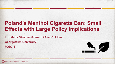 Thumbnail for Poland’s Menthol Cigarette Ban: Small
Effects with Large Policy Implications poster
