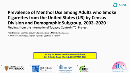 Thumbnail for Prevalence of Menthol Use among Adults who Smoke Cigarettes from the United States (US) by Census Division and Demographic Subgroup, 2002–2020 poster