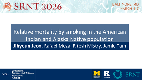 Thumbnail for Relative mortality by smoking in the American
Indian and Alaska Native population poster
